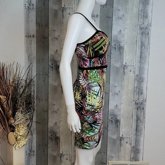 Guess Scuba Tropical Spaghetti Straps Mini Dress - Picture 3 of 12